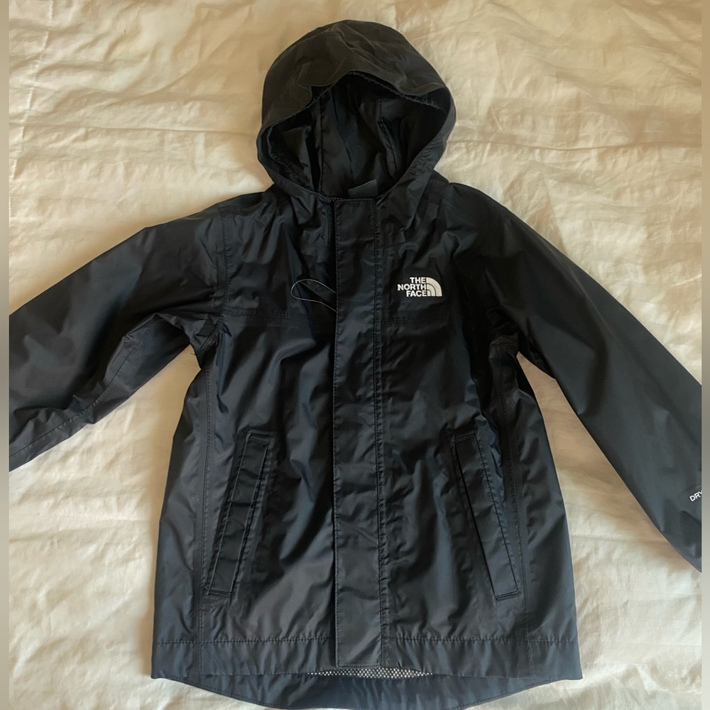 The North Face Kids Black Raincoat with Hood